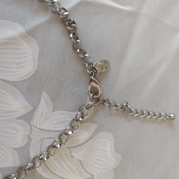 5/$100 CHARMING CHARLIE Statement Necklace Crystal Rhinestone SilverTone - Picture 5 of 5